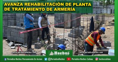 Avanza rehabilitación de Planta de Tratamiento de Armería