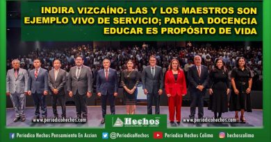 Indira Vizcaíno: las y los maestros son ejemplo vivo de servicio; para la docencia educar es propósito de vida