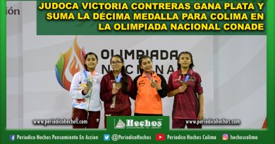 Judoca Victoria Contreras gana plata y suma la décima medalla para Colima en la Olimpiada Nacional Conade