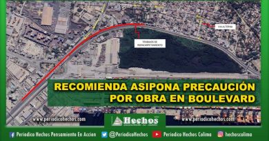 RECOMIENDA ASIPONA PRECAUCIÓN POR OBRA EN BOULEVARD